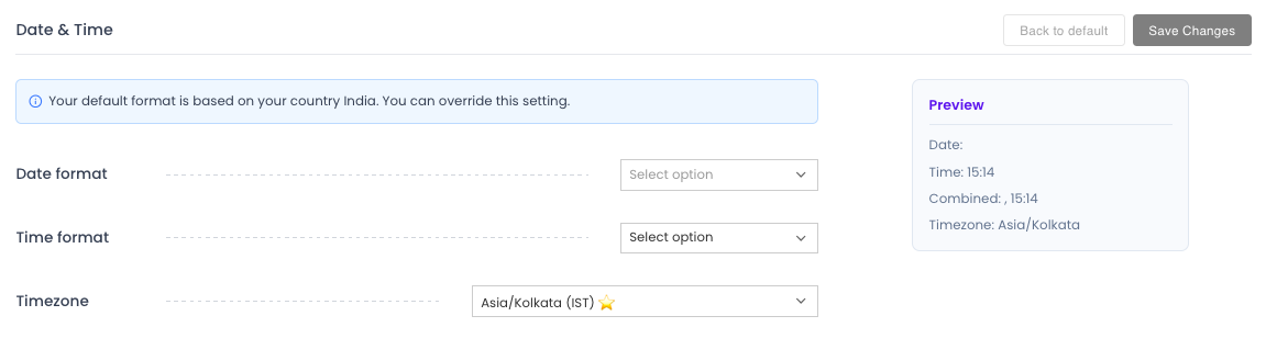 Date and Time Configuration